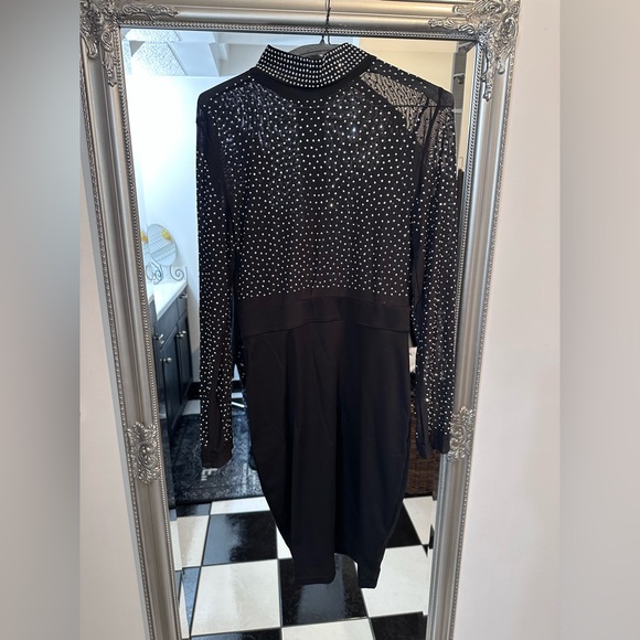 RHINESTONE BODYCON DRESS - SIZE S - Picture 3 of 4